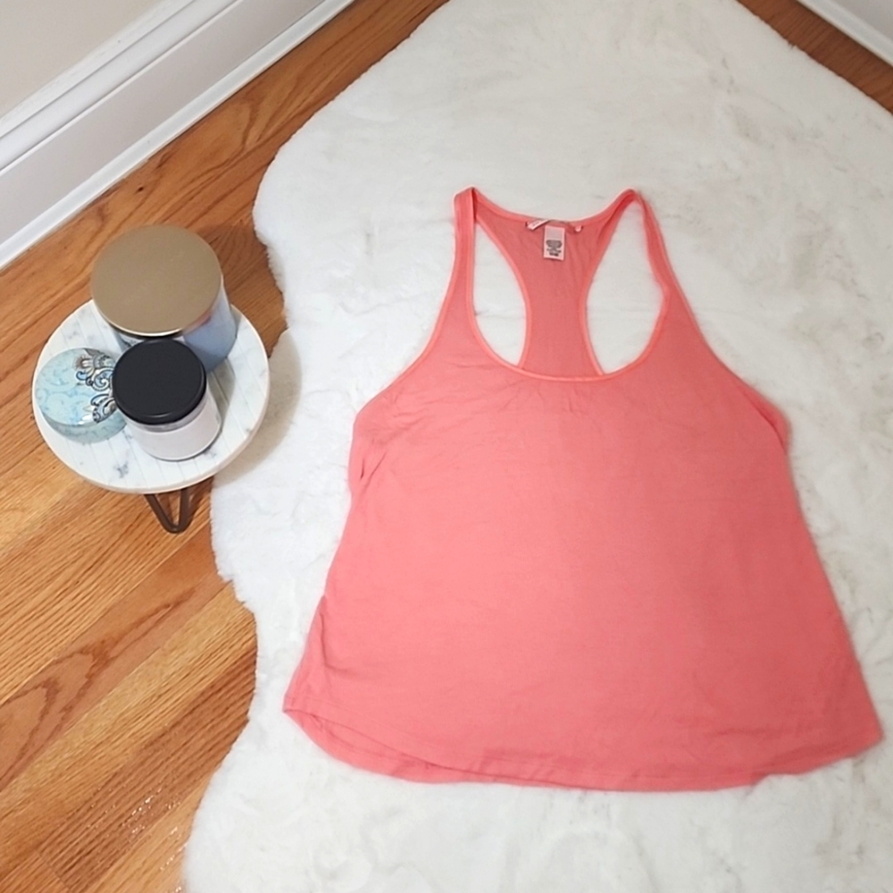 Victoria's Secret Peach Tank Top Sleeveless Size S/P - Racerback Style